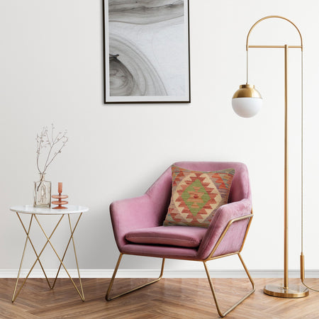 Turkish Design Kilim Cushion 1' 6" x 1' 6" (ft) - No. 34536