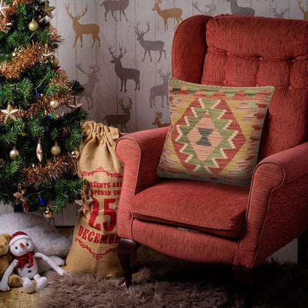 Square Size Kelim Cushion 1' 4 x 1' 5 (ft) - No. 34537