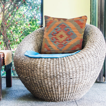 Vegetable Kilim Cushion Cover 1' 6 x 1' 6 (ft) - No. 34542