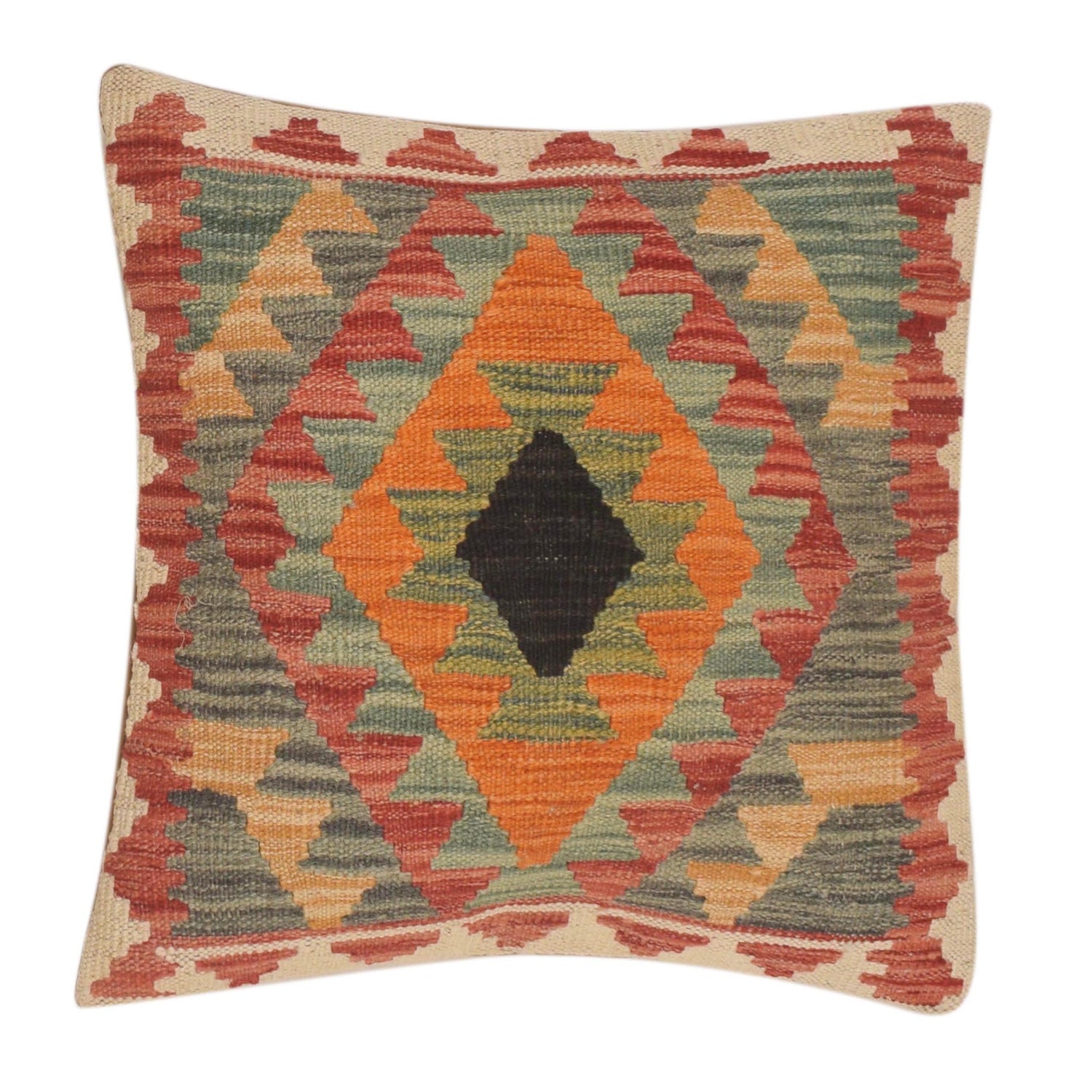 Hand Knotted Kilim Cushion 1' 6 x 1' 7 (ft) - No. 34544