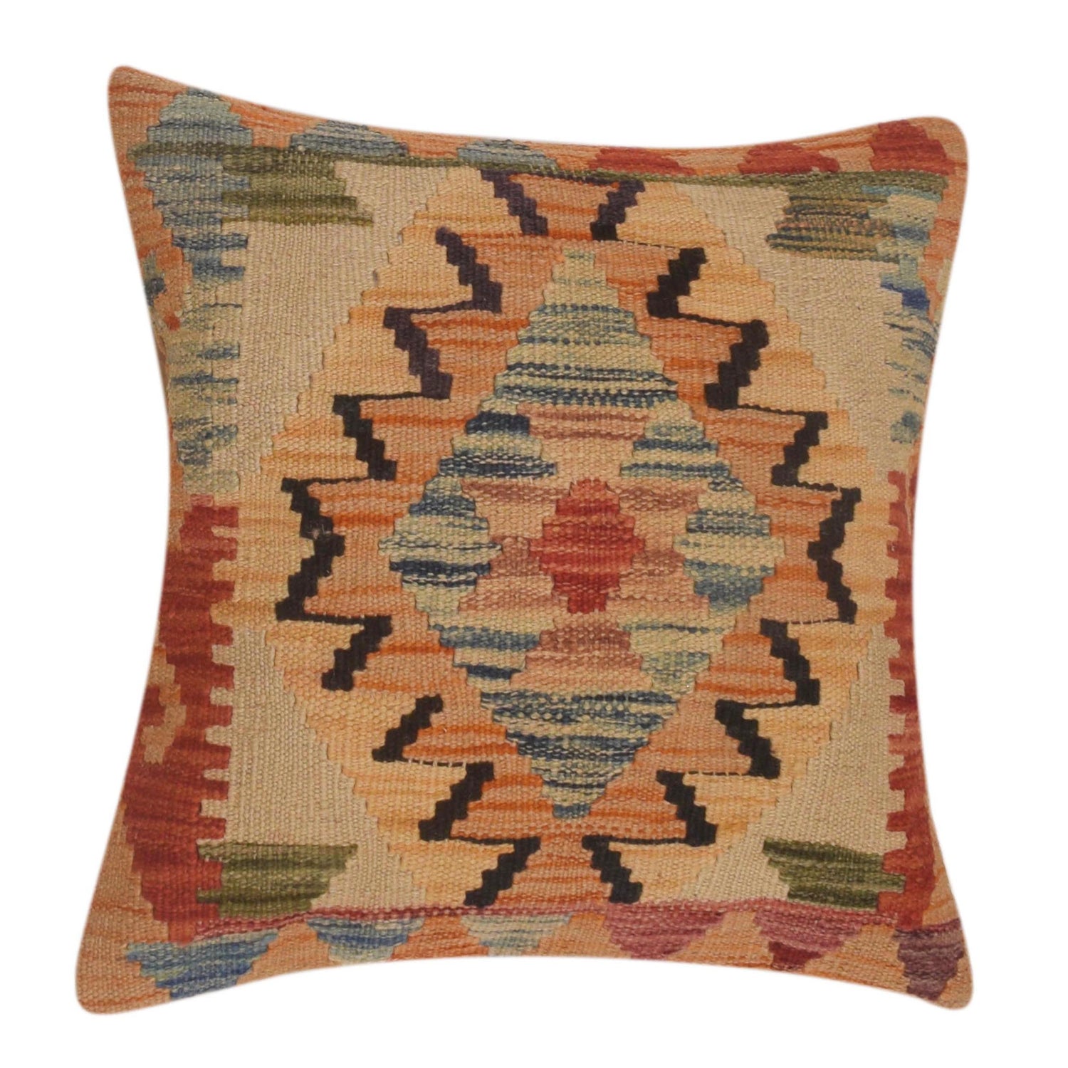 Hand Knotted Kilim Cushion 1' 6" x 1' 6" (ft) - No. 34545