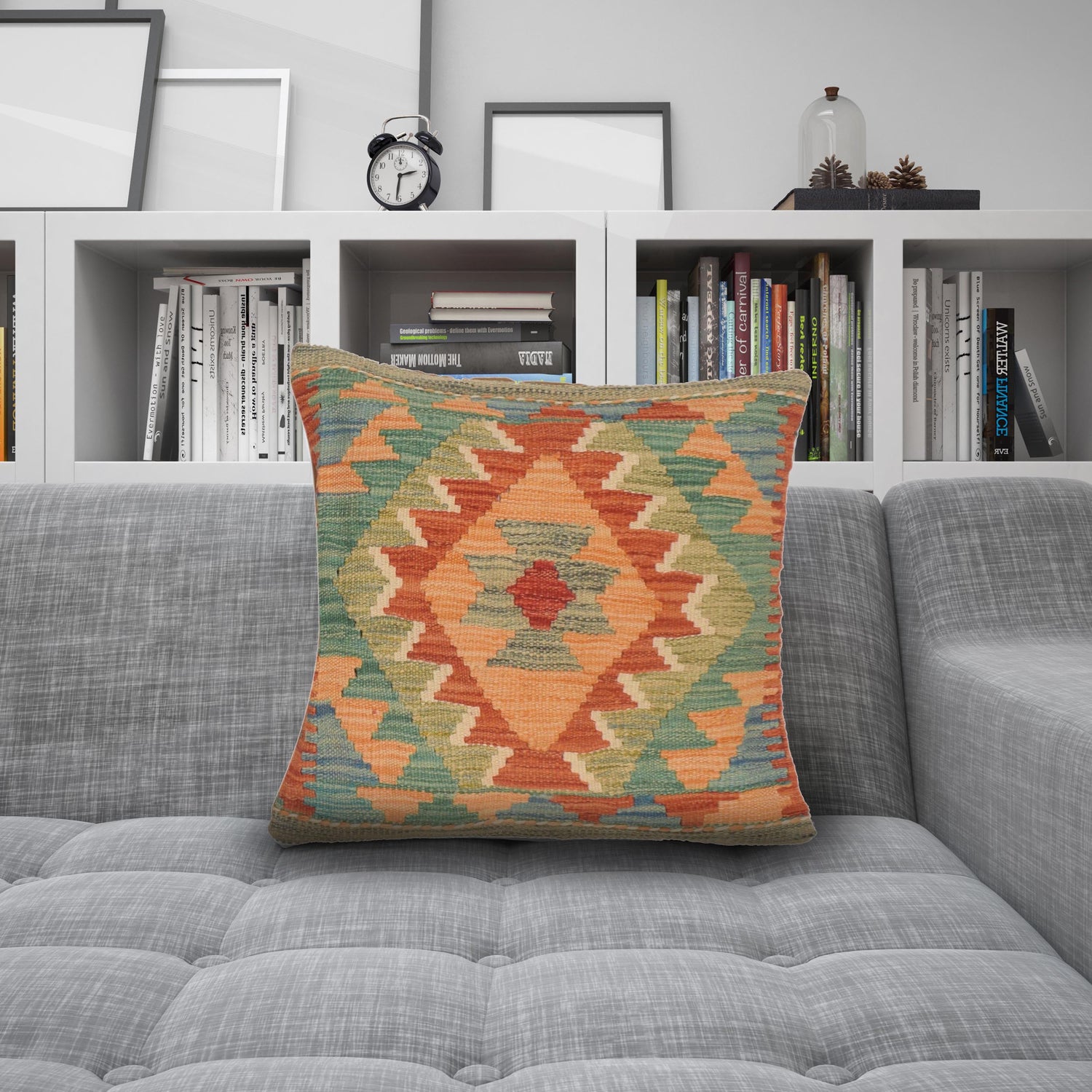 Turkish Style Kelim Cushion 1' 6 x 1' 6 (ft) - No. 34547