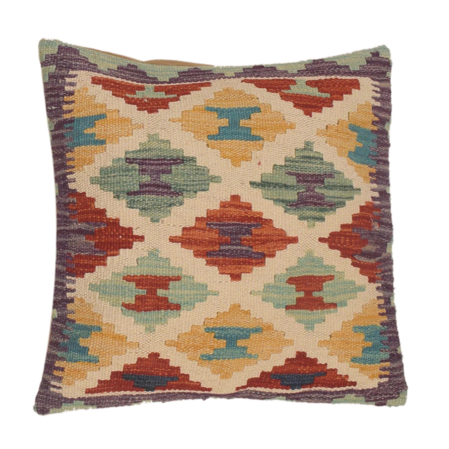 Turkish Style Kelim Cushion 1' 6" x 1' 7" (ft) - No. 34566