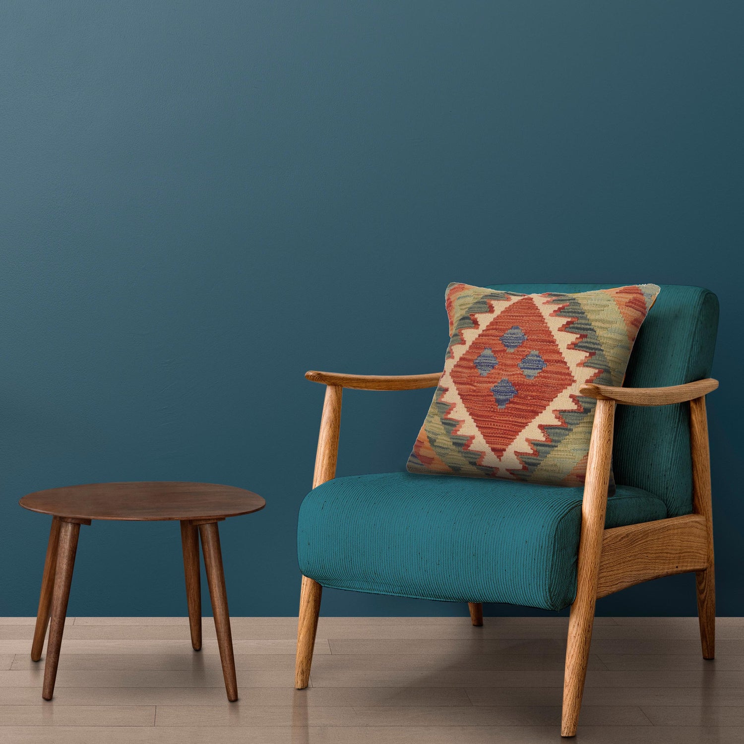 Hand Knotted Kilim Cushion 1' 6" x 1' 6" (ft) - No. 34570