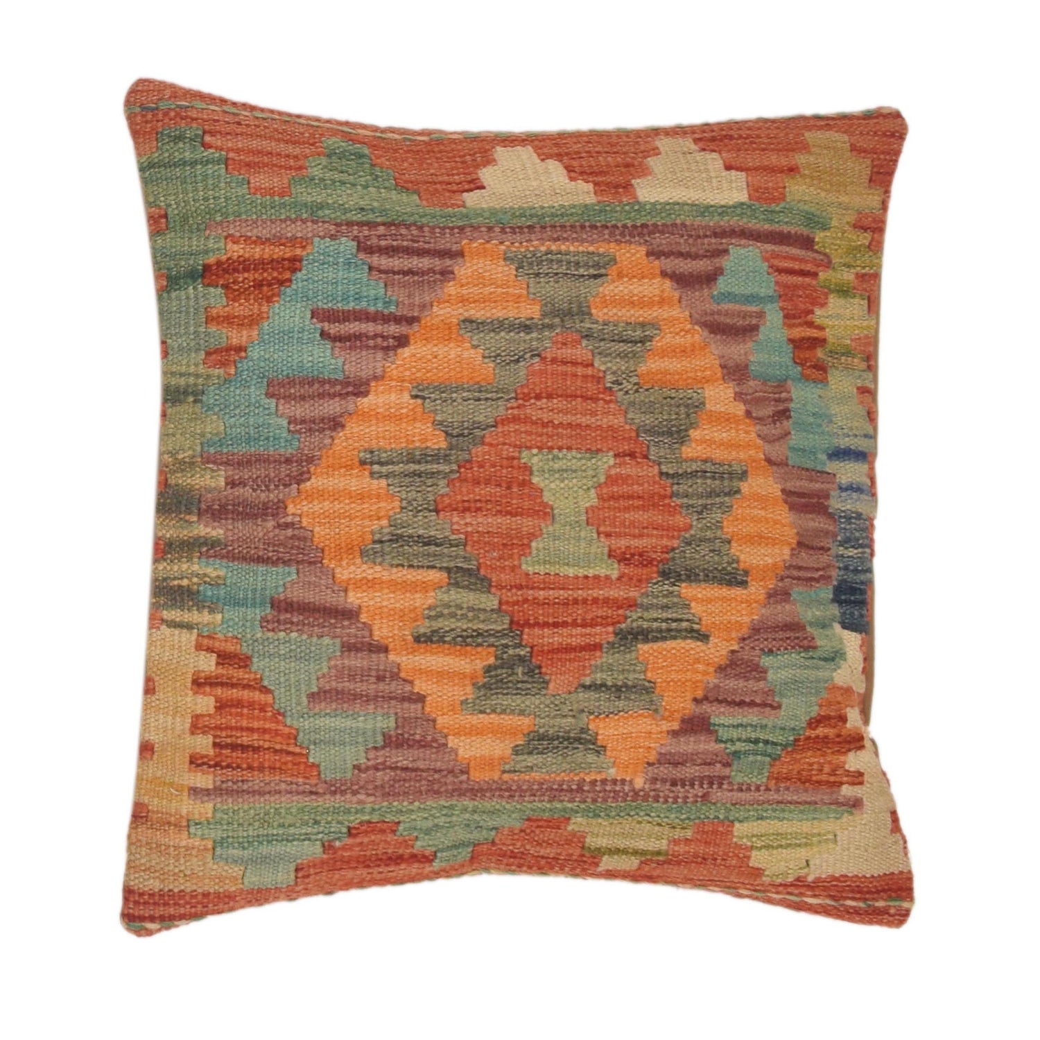 Turkish Style Kelim Cushion 1' 6" x 1' 6" (ft) - No. 34571