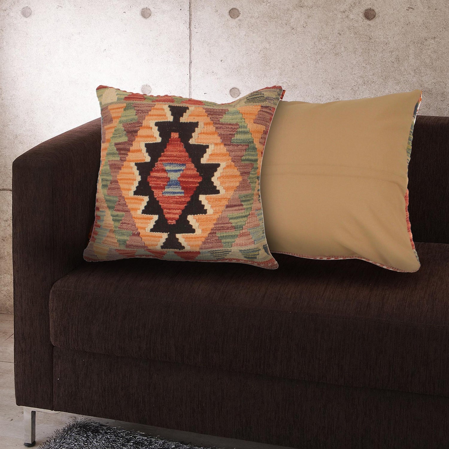 Kilim Cushion Covers 1' 6" x 1' 6" (ft) - No. 34576