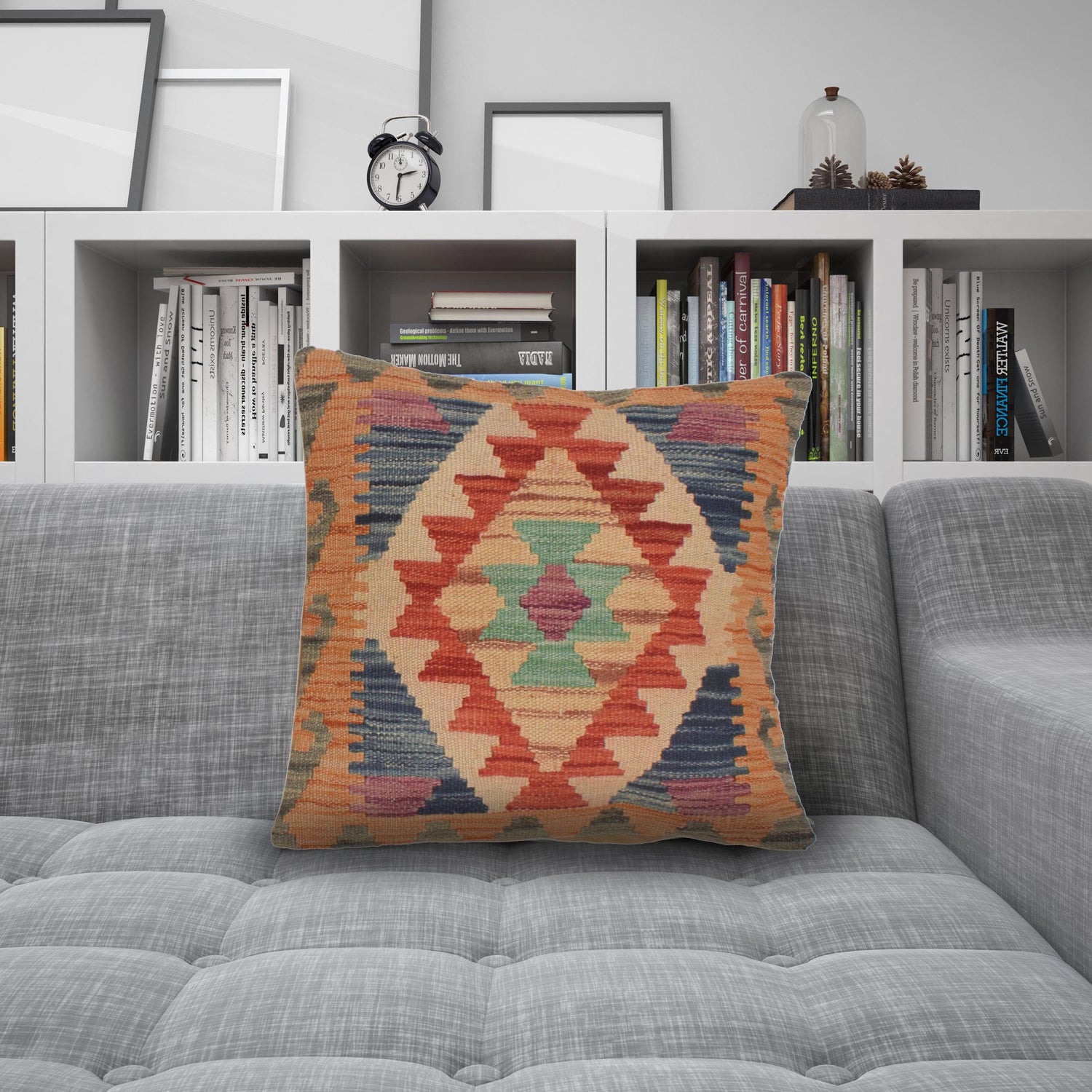 Handmade Kilim Cushion 1' 6" x 1' 6" (ft) - No. 34583