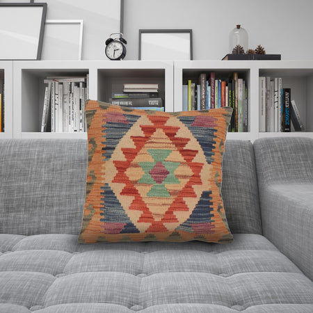Handmade Kilim Cushion 1' 6" x 1' 6" (ft) - No. 34583