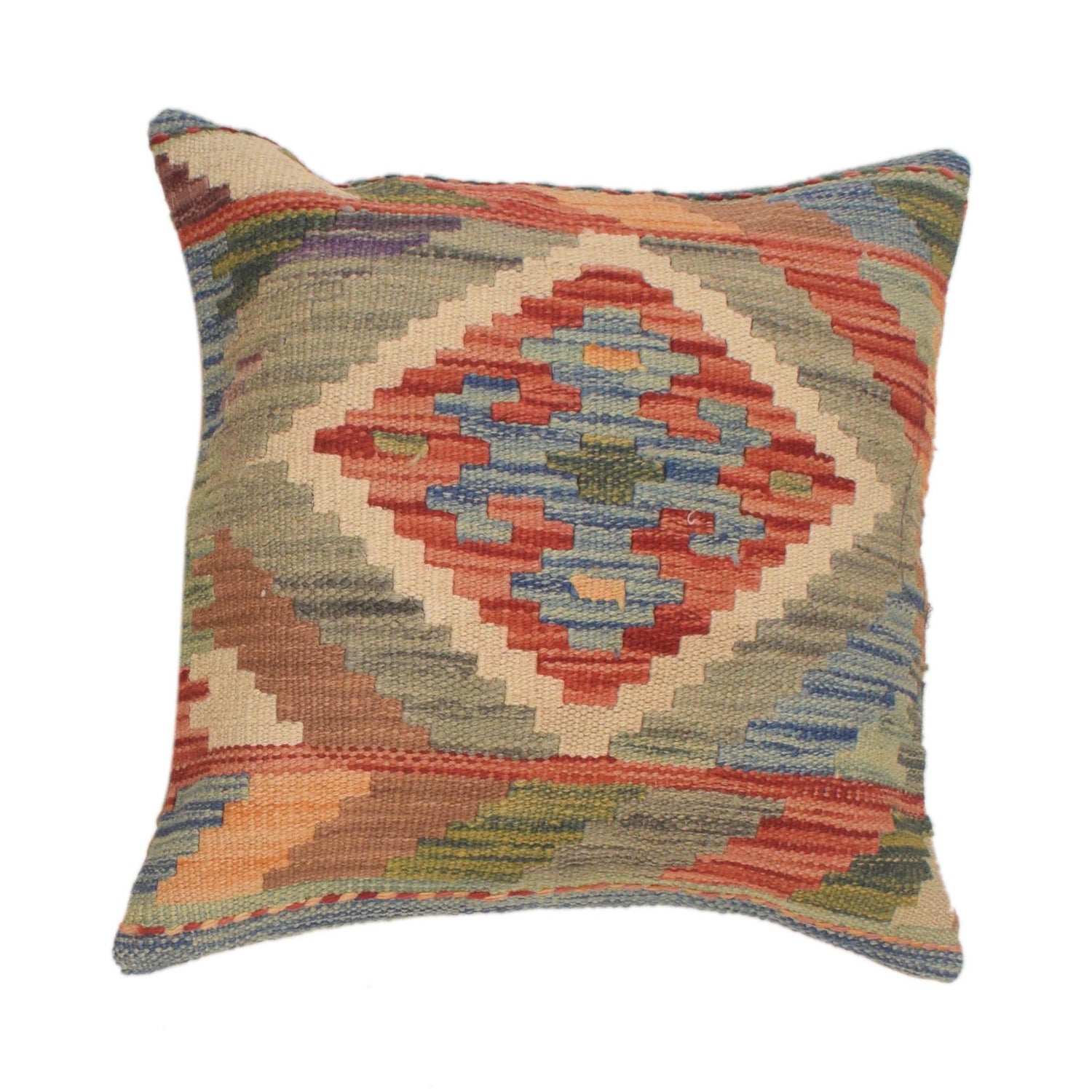 Square Size Kelim Cushion 1' 6" x 1' 7" (ft) - No. 34587