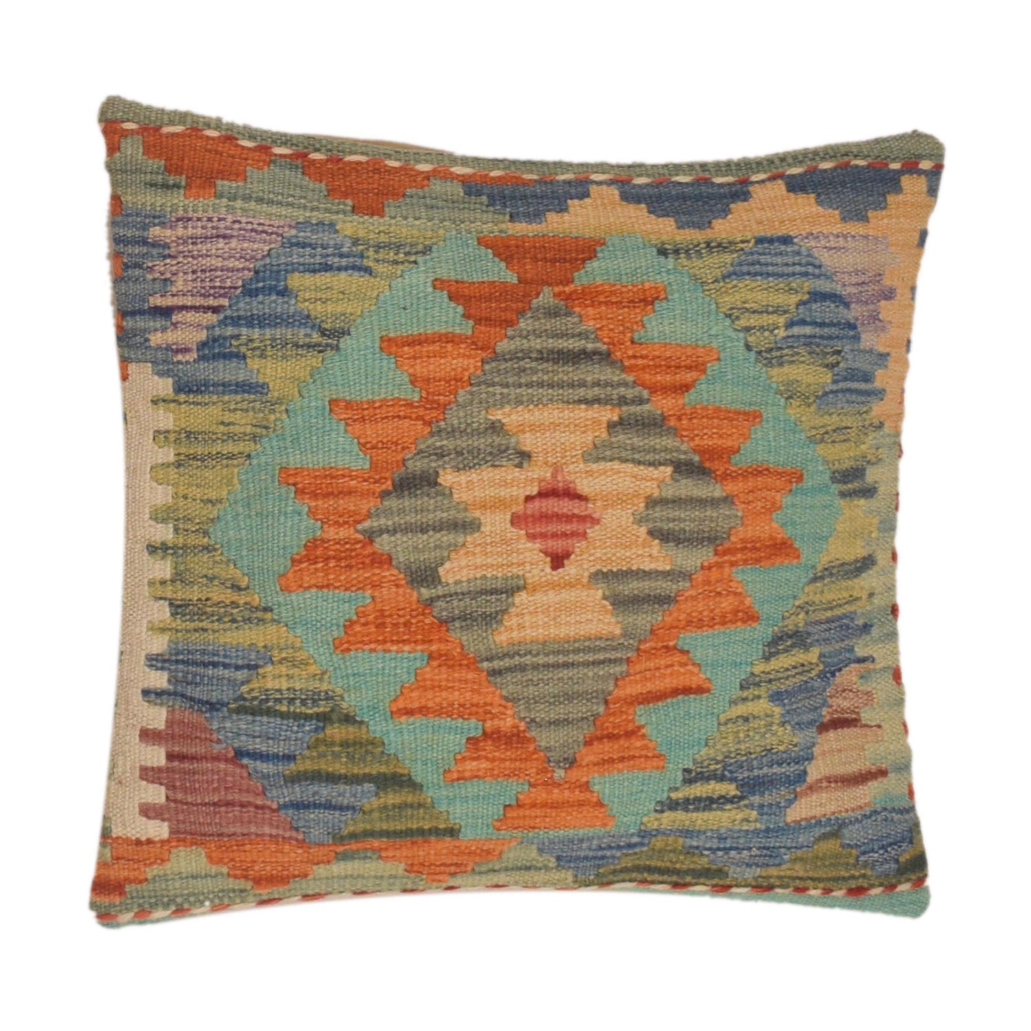 Turkish Design Kilim Cushion 1' 5" x 1' 7" (ft) - No. 34592