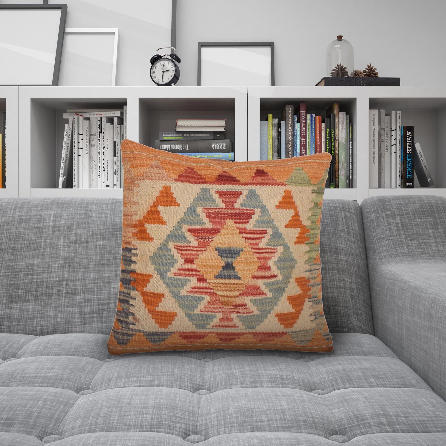 Vegetable Kilim Cushion Cover 1' 6" x 1' 6" (ft) - No. 34601