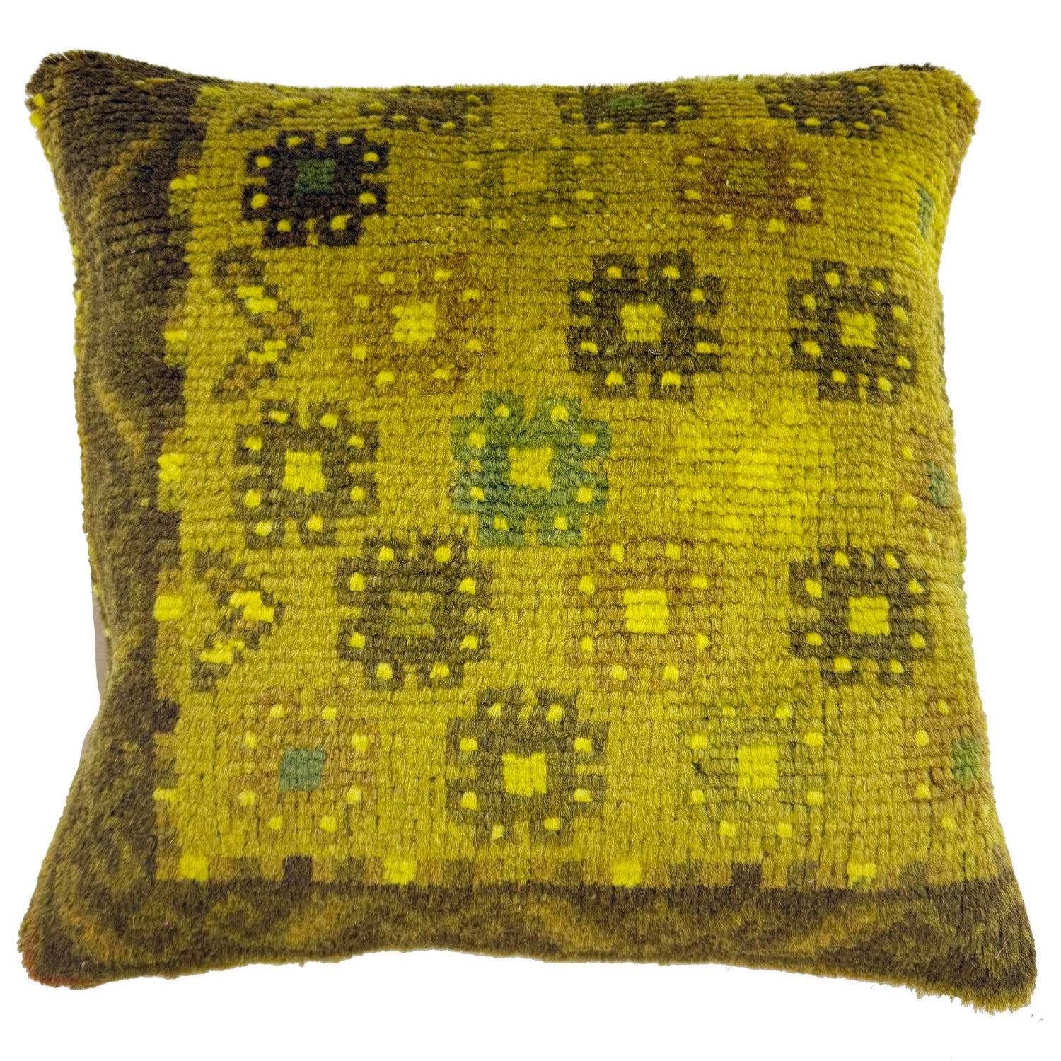 Overdyed Carpet Cushion 1' 6" x 1' 5" (ft) - No. 38456