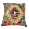 Turkish Style Kelim Cushion 1' 6" x 1' 6" (ft) - No. 38463
