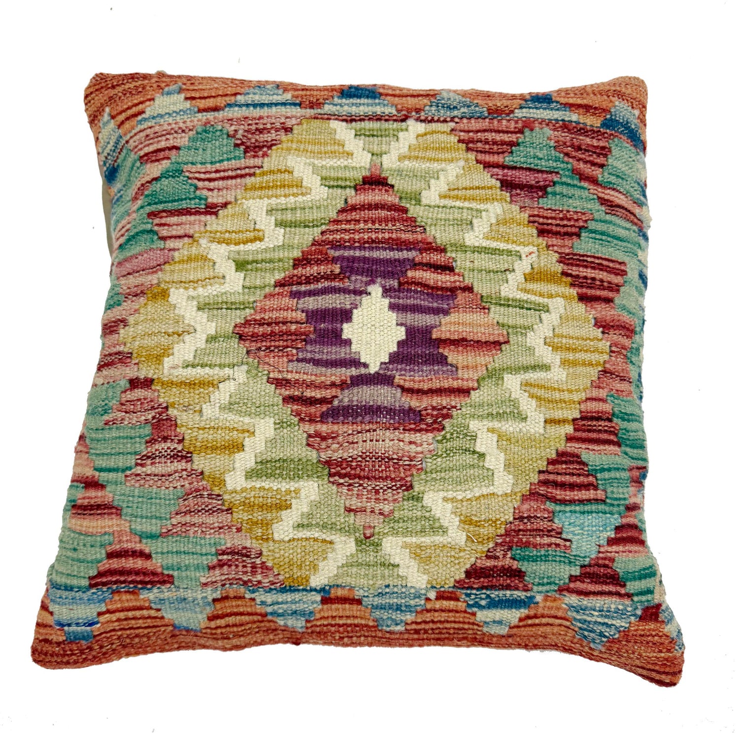 Turkish Style Kelim Cushion 1' 6" x 1' 6" (ft) - No. 38463