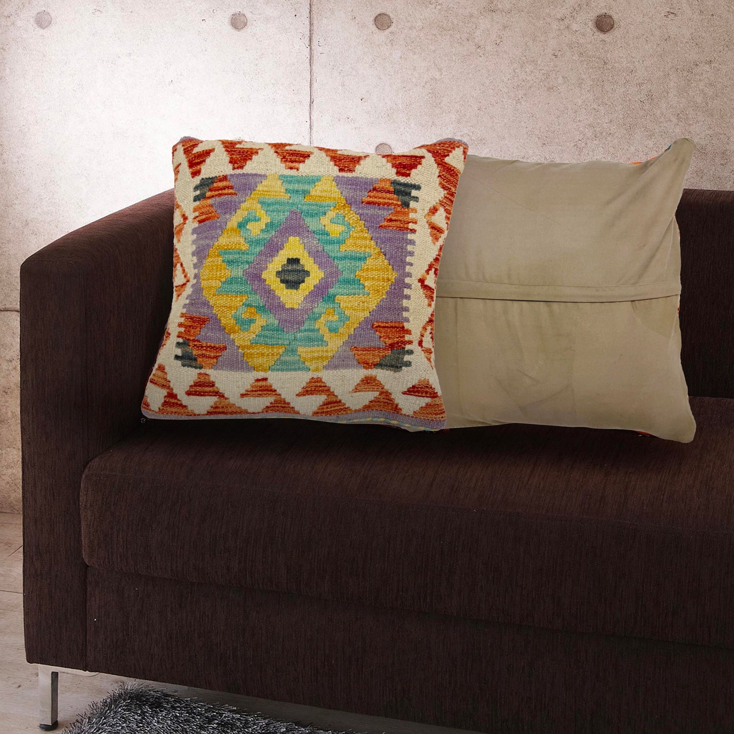 Handmade Kilim Cushion 1' 5" x 1' 5" (ft) - No. 38467