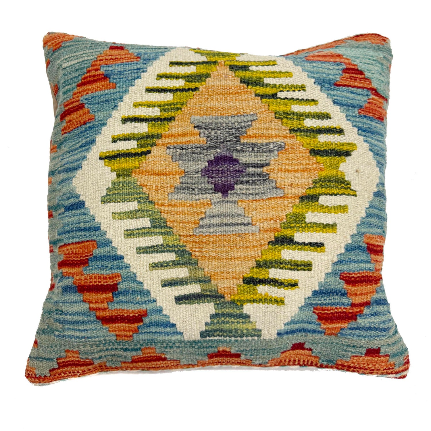 Turkish Style Kelim Cushion 1' 6" x 1' 6" (ft) - No. 38483
