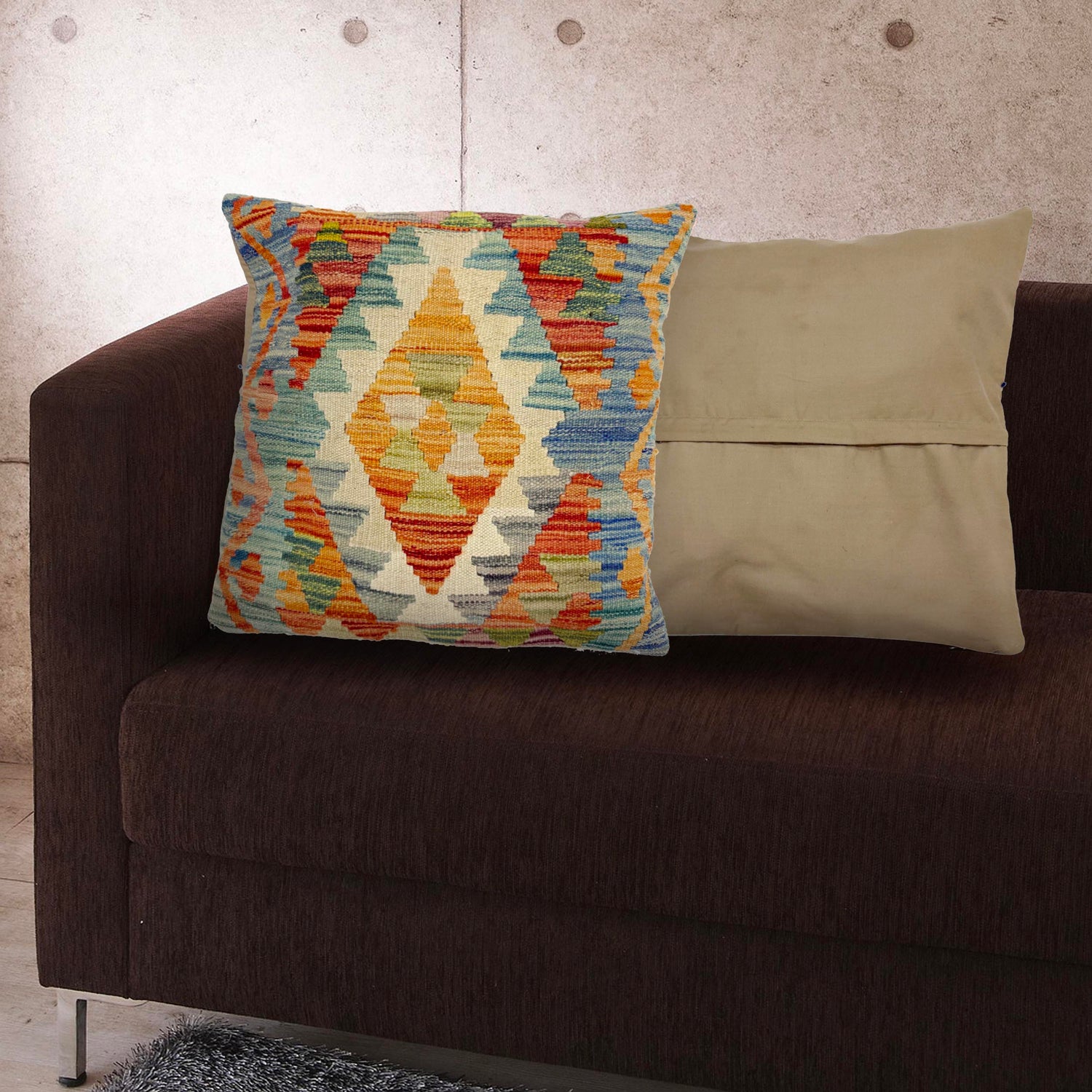 Kilim Cushion Covers 1' 5" x 1' 6" (ft) - No. 38485