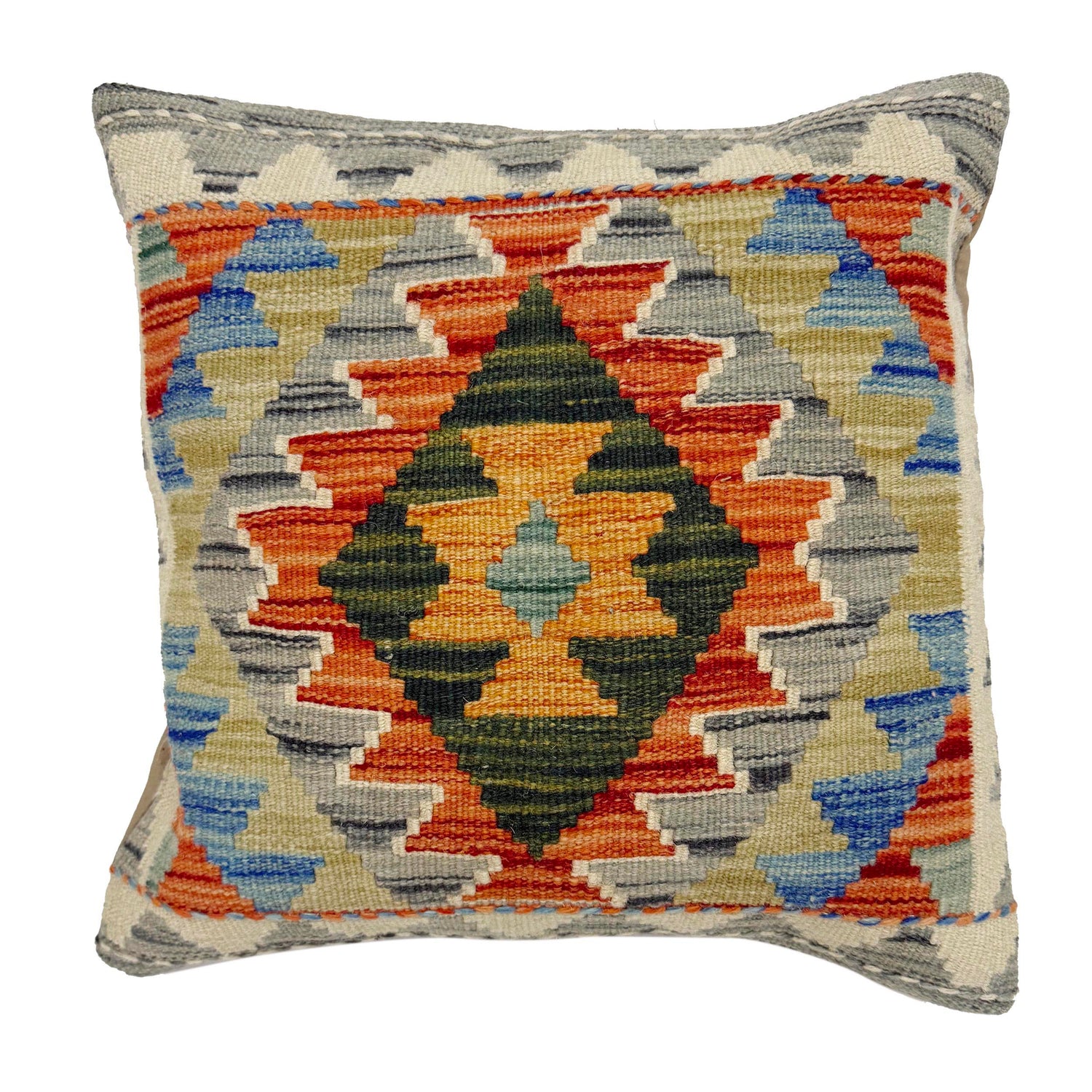 Handmade Kilim Cushion 1' 6" x 1' 6" (ft) - No. 38488