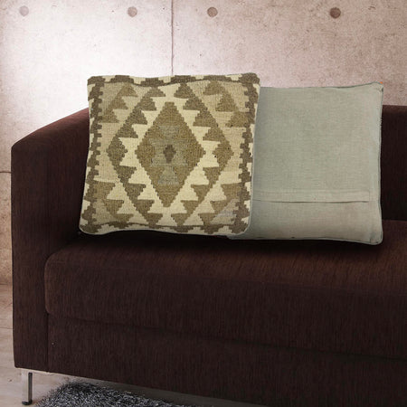 Turkish Style Kelim Cushion 1' 6" x 1' 6" (ft) - No. 38512