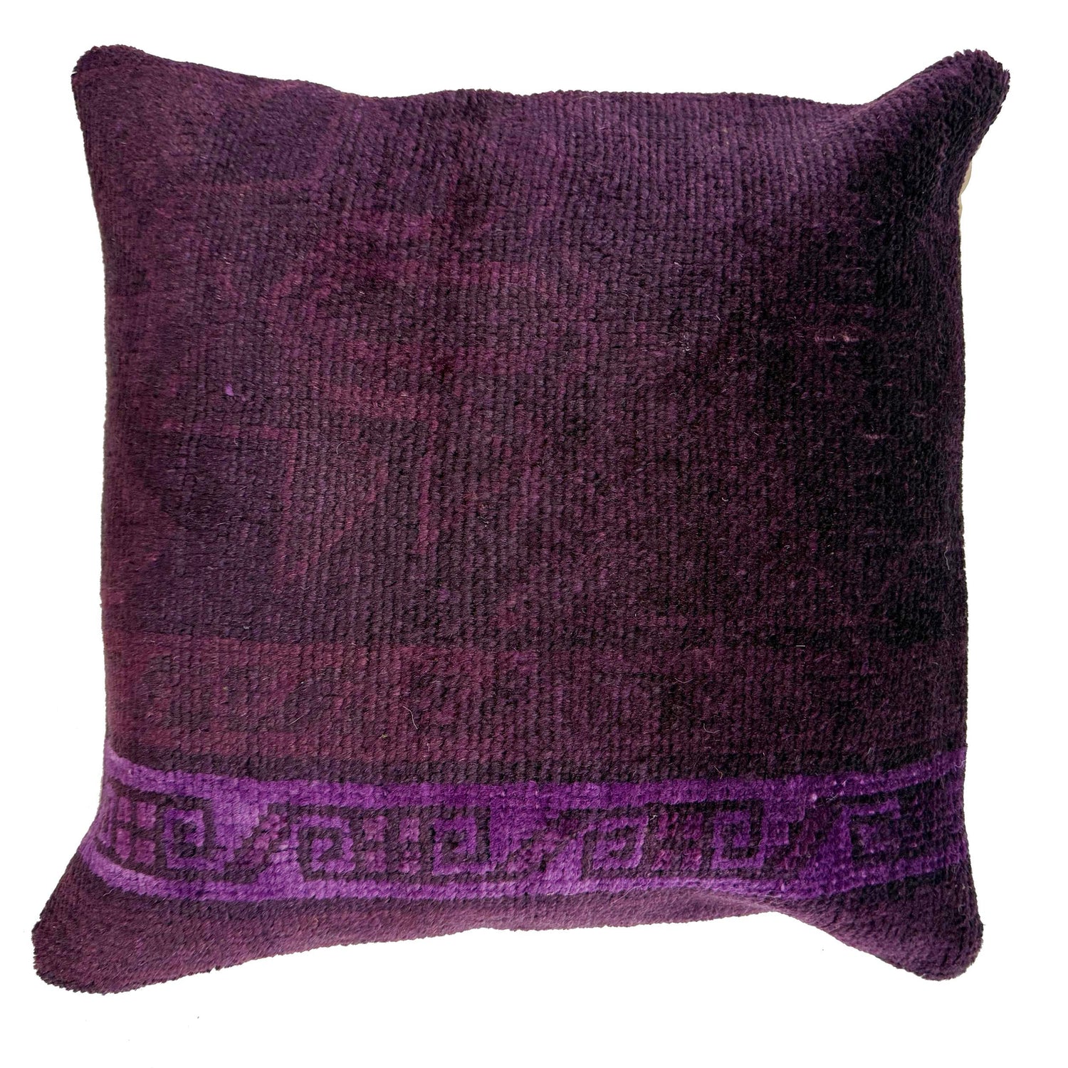 Hand Knotted Overdyed Carpet Cushion 1' 5" x 1' 5" (ft) - No. 38518
