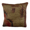 Hand Knotted Overdyed Carpet Cushion 1' 5" x 1' 5" (ft) - No. 38523