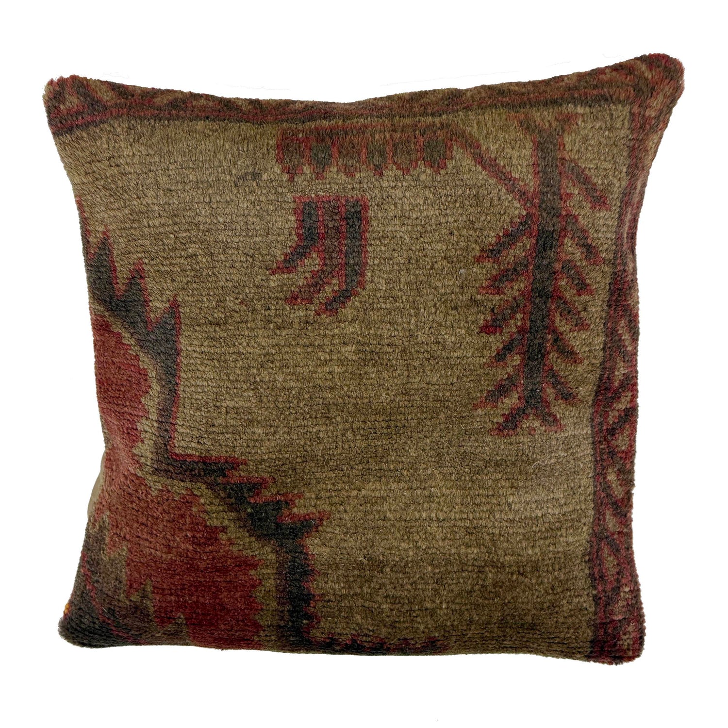 Hand Knotted Overdyed Carpet Cushion 1' 5" x 1' 5" (ft) - No. 38523