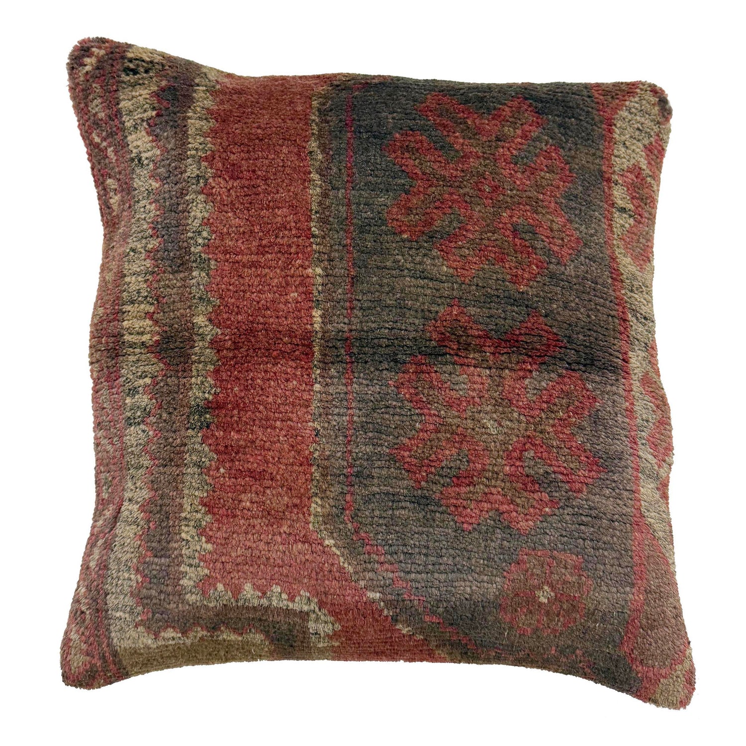 Handmade Overdyed Carpet Cushion 1' 5" x 1' 5" (ft) - No. 38525