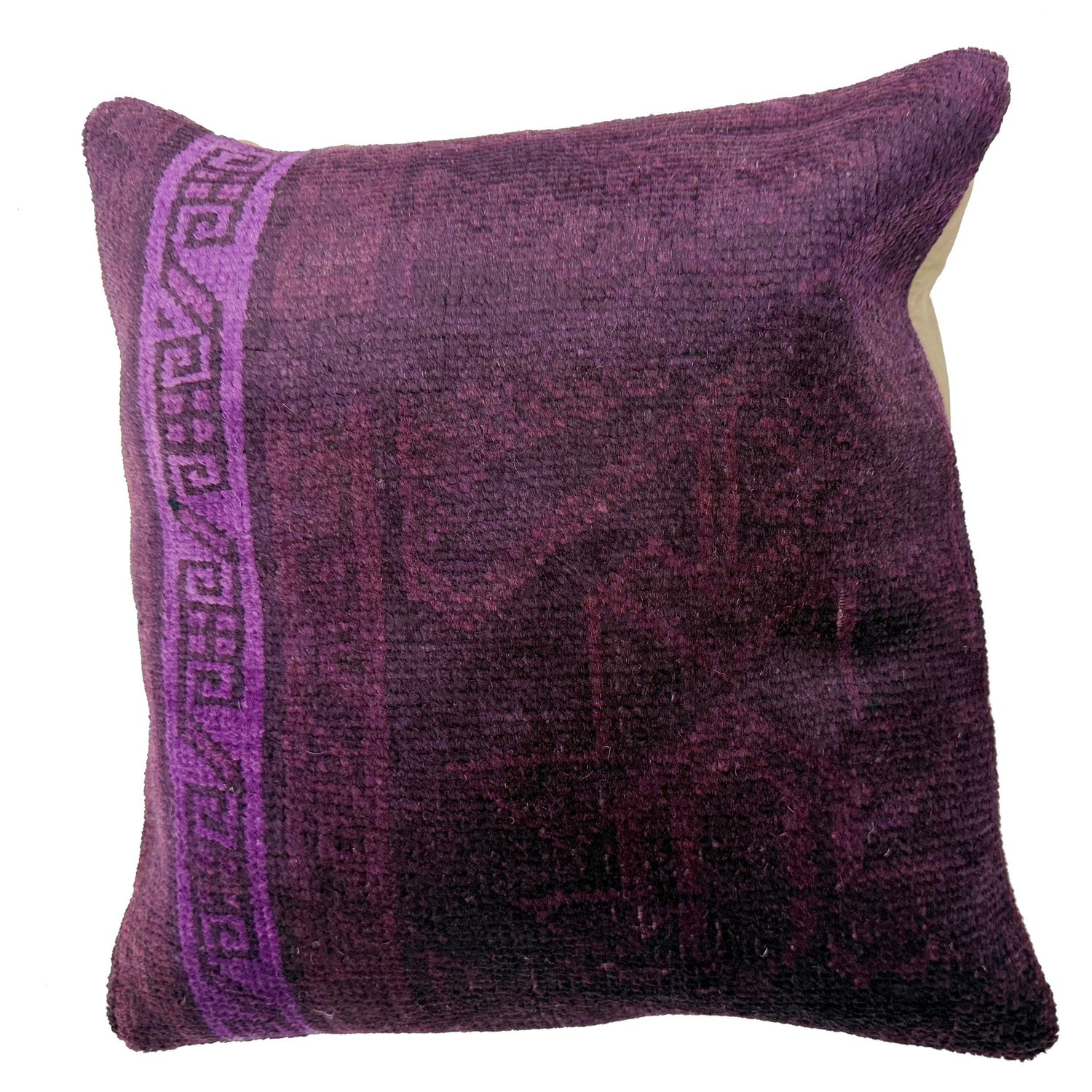 Handmade Overdyed Carpet Cushion 1' 6" x 1' 5" (ft) - No. 38527