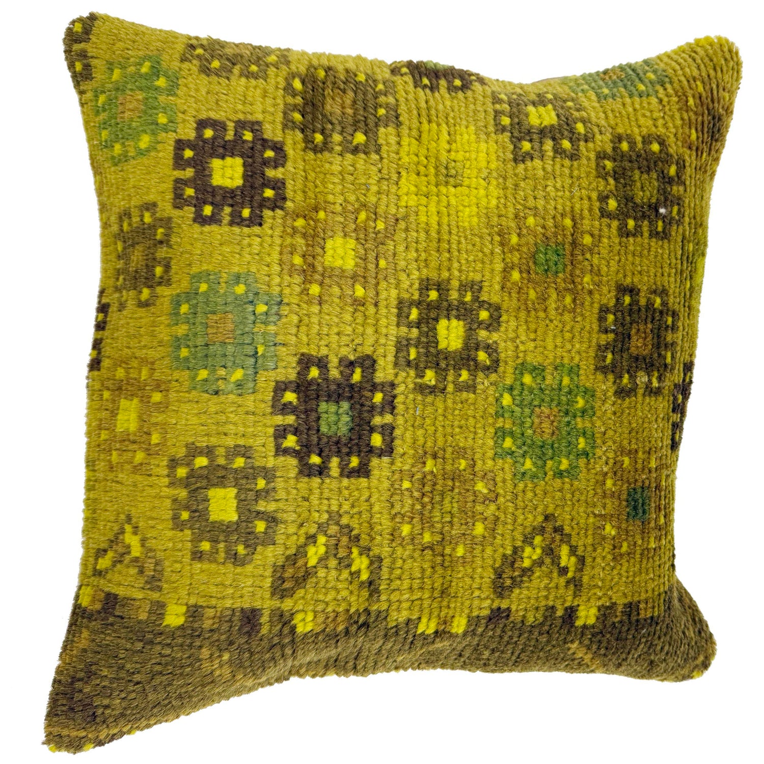 Handmade Overdyed Carpet Cushion 1' 6" x 1' 5" (ft) - No. 38532