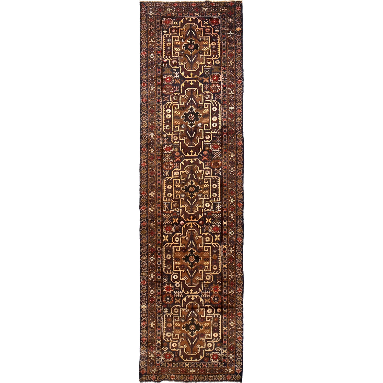 Vintage Baloch Runner 2' 6" x 9' 1" (ft) - No. AL39