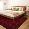 Red Color Baluchi Rug 7' 1" x 9' 0" (ft) - No. 3938