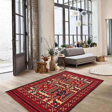 Handmade Flatweave Kilim 2' 10" x 4' 8" (ft) - No. 3962