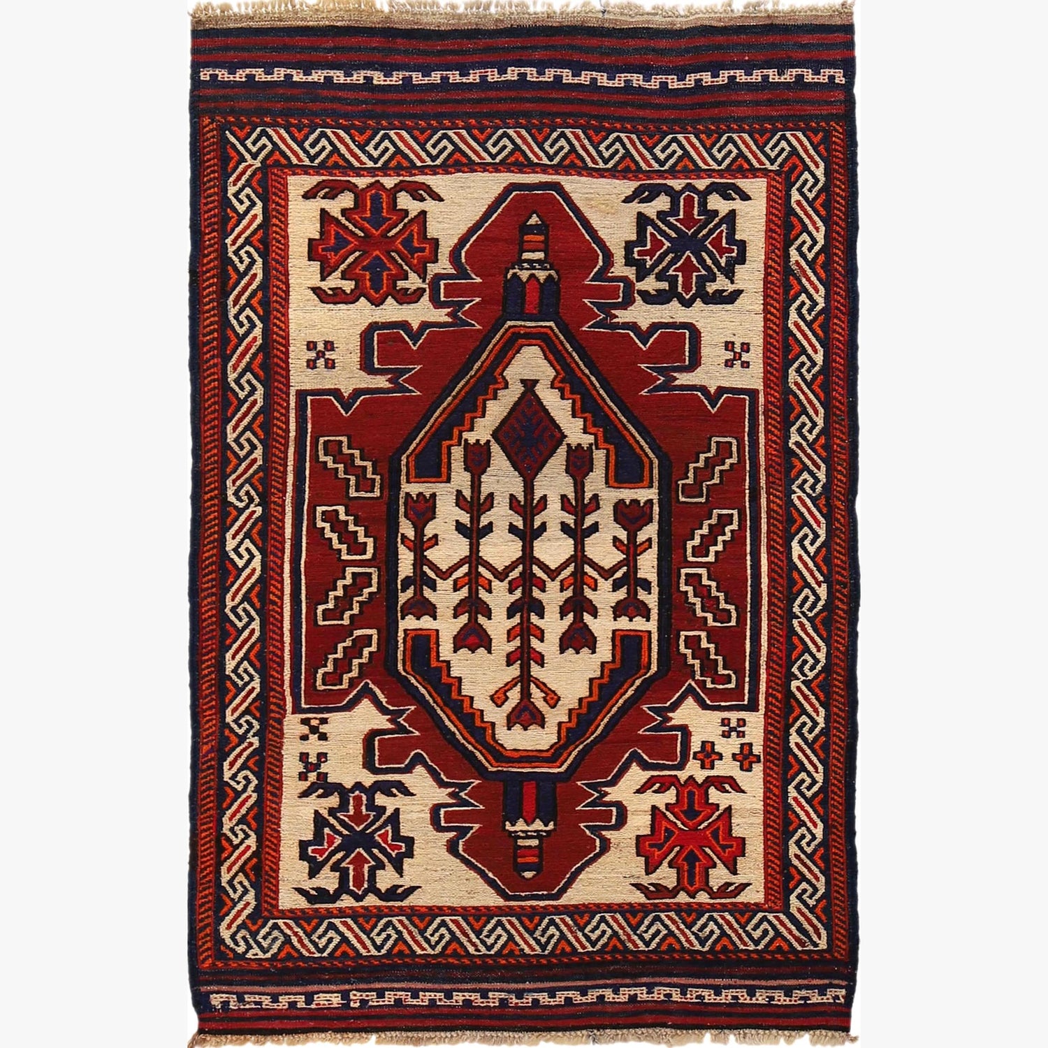 Handmade Flatweave Kilim 3' 0" x 4' 8" (ft) - No. 3967