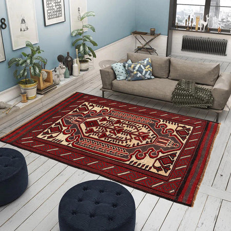 Hand Knotted Vintage Kilim 3' 0" x 4' 8" (ft) - No. 3985