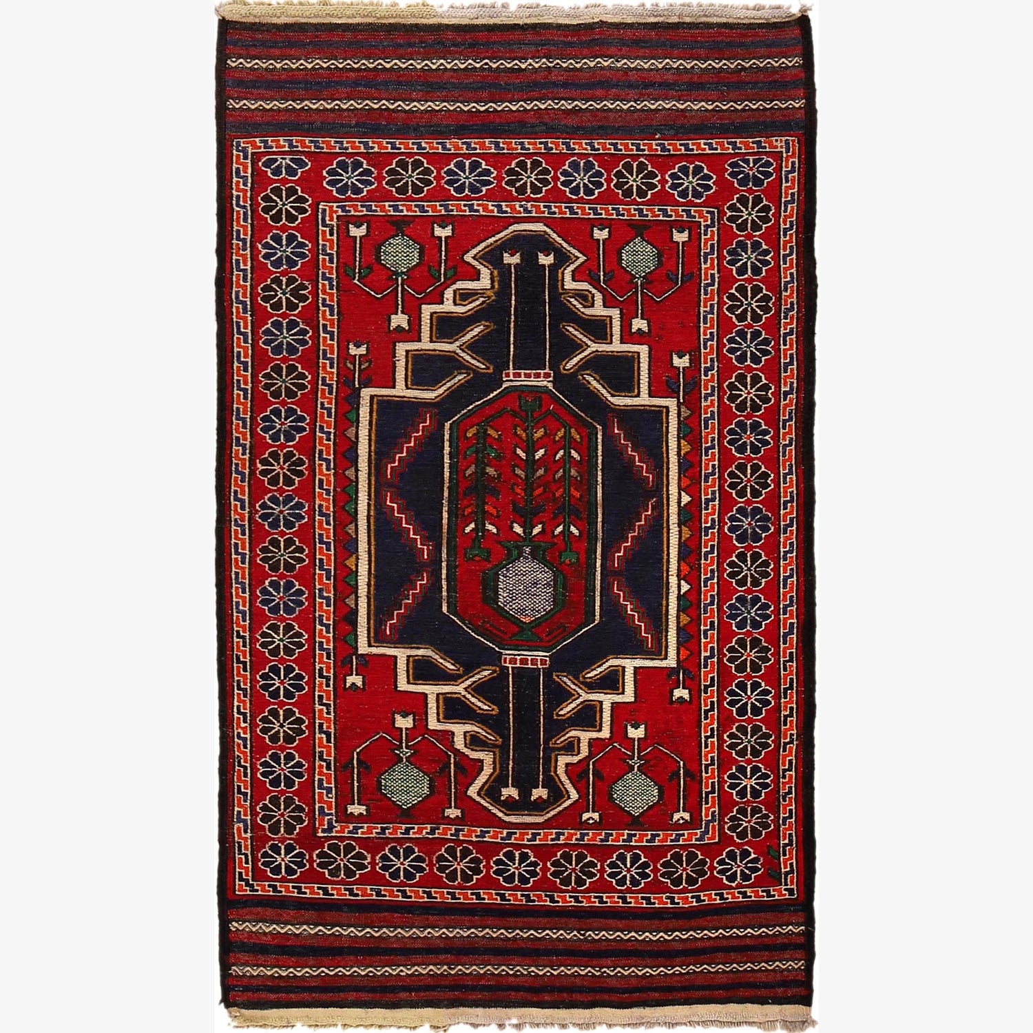 Hand Knotted Vintage Kilim 2' 8" x 4' 8" (ft) - No. 3990