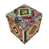 Handmade Kilim Square Stool for Home 1' 3" x 1' 3" (ft) - No. AL3