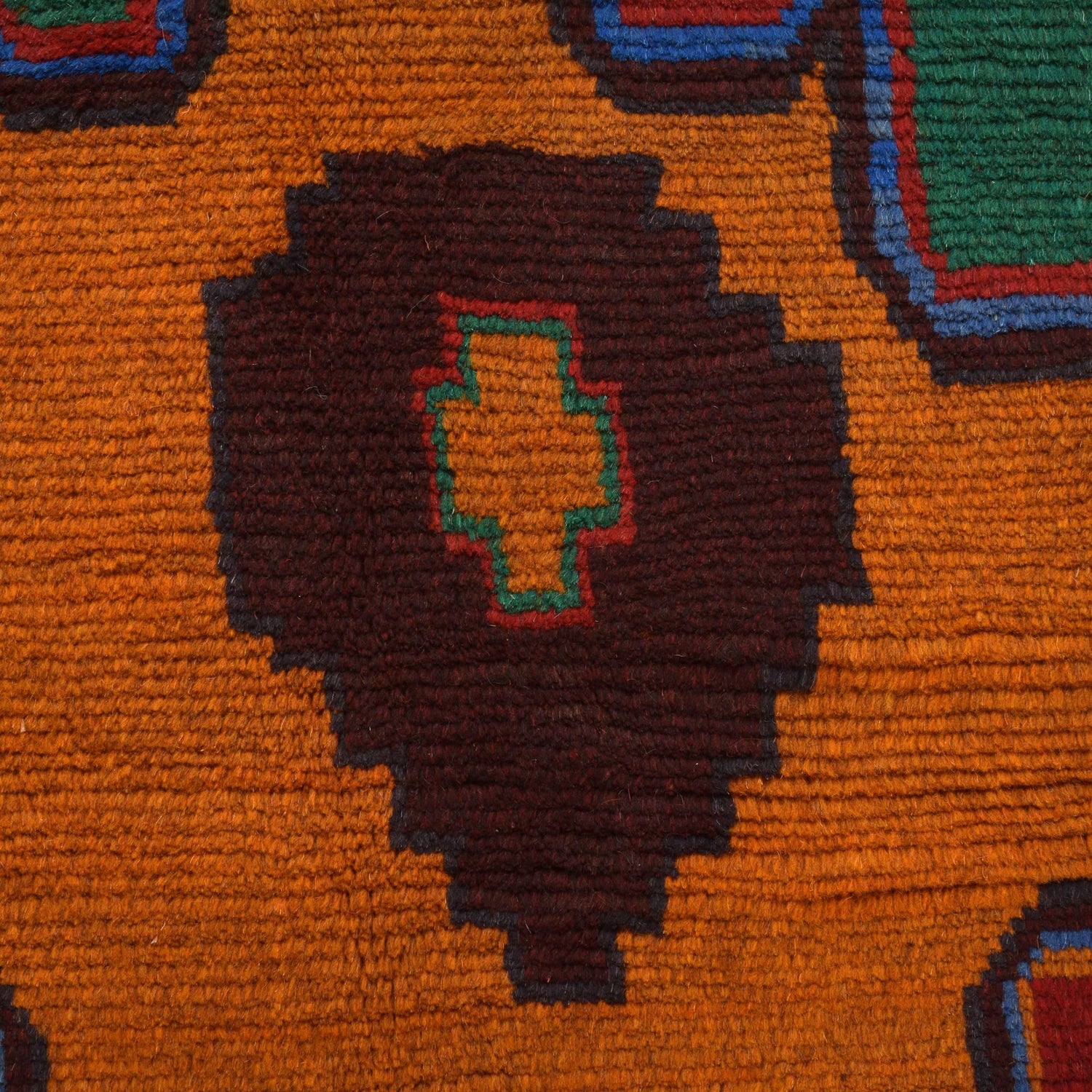 Orange Color Baluchi Carpet 6' 3" x 8' 6" (ft) - No. 4399