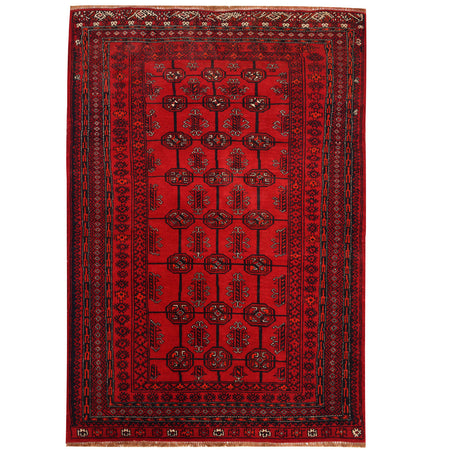 Hand Knotted Bokhara Wool Rug 3' 7 x 5' 1 (ft) - No. 5005