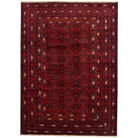 Red Bokhara Rug 6' 9 x 9' 5 (ft) - No. 5006