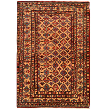 Hand Knotted Oriental Rug 6' 5" x 9' 3" (ft) - No. 5012