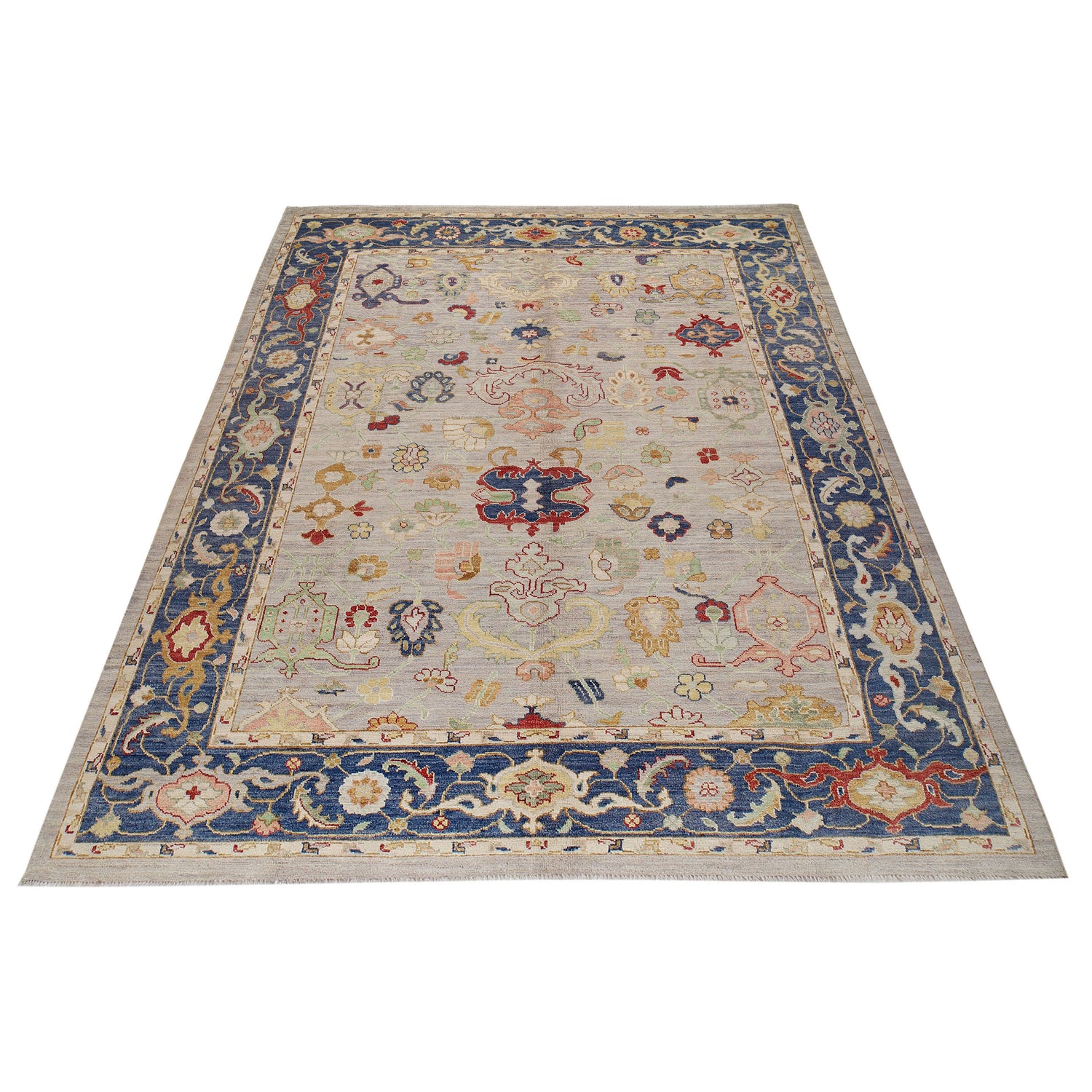 Hand Knotted Oushak Rug 10' 1" x 13' 0" (ft) - No. 5707