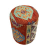 Kilim Round Stool - Traditional Seating 1' 2" x 1' 5" (ft) - No. AL5