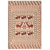 White Sumak Kilim 4' 1 x 5' 8 (ft) - No. 7356