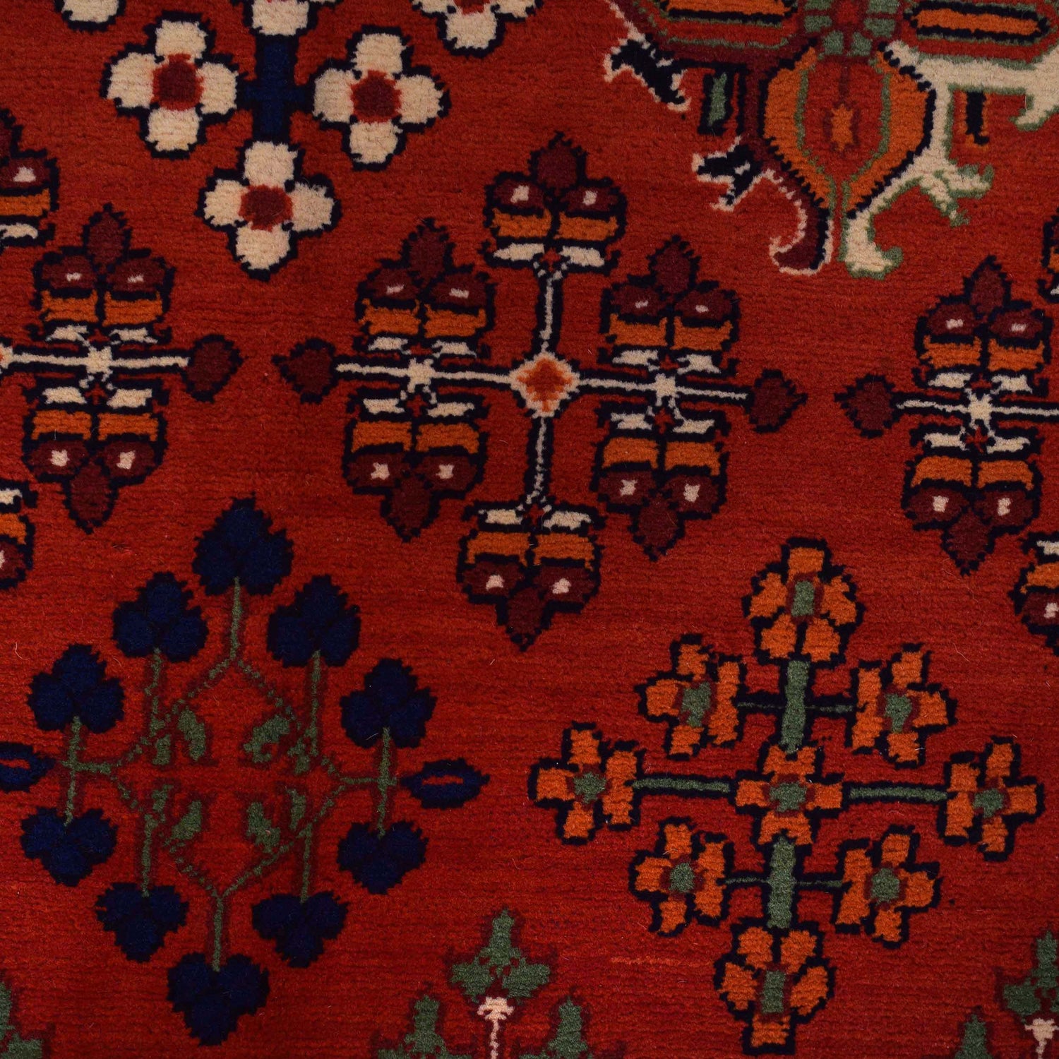 Red Color Khoja Roshnai Carpet 6' 7" x 10' 2" (ft) - No. 7364