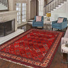 Red Color Khoja Roshnai Carpet 6' 7" x 10' 2" (ft) - No. 7364