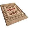 White Sumak Kilim 4' 3 x 5' 7 (ft) - No. 7388