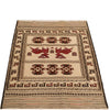 White Sumak Kilim 4' 3 x 5' 7 (ft) - No. 7388