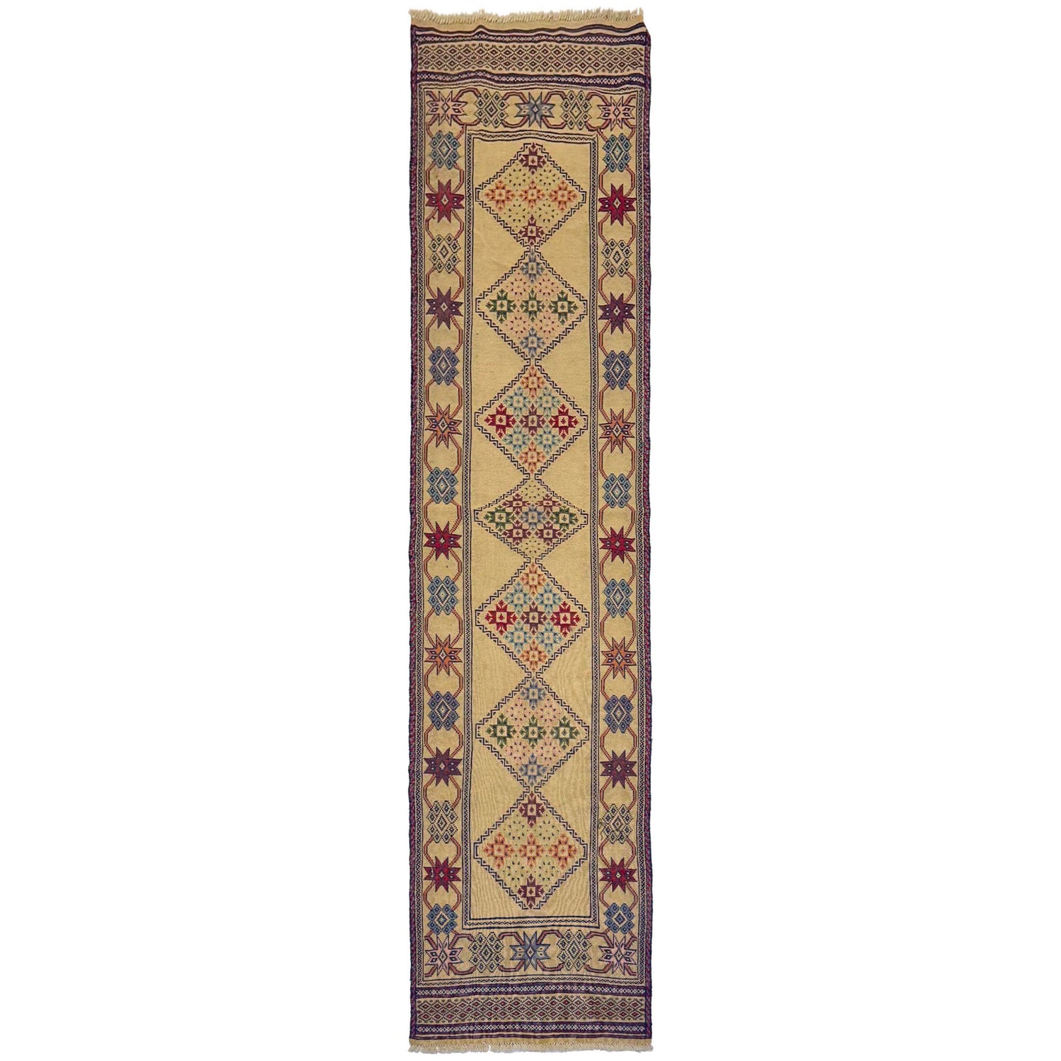 Handmade Flatweave Dhurrie Runner 2' 7" x 9' 11" (ft) - No. 7466
