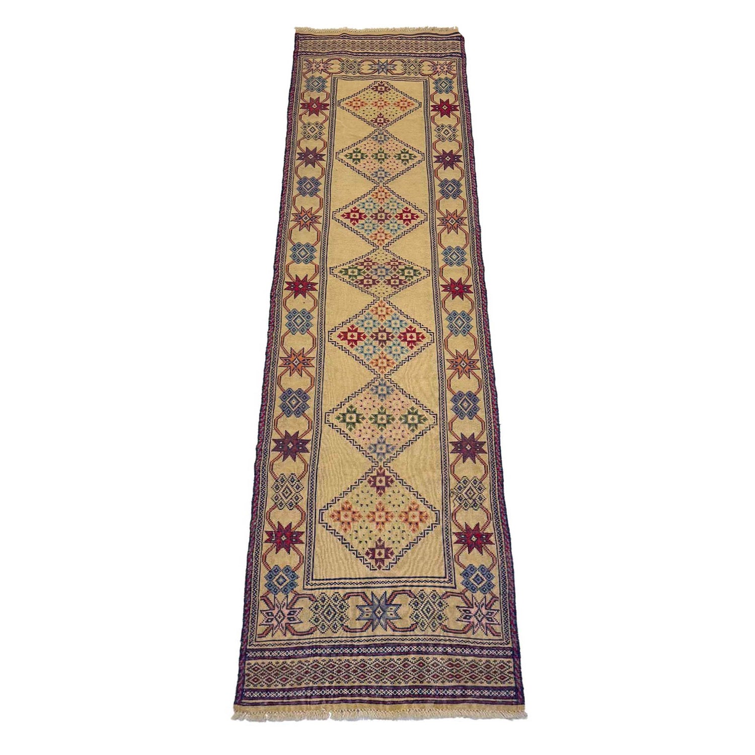 Handmade Flatweave Dhurrie Runner 2' 7" x 9' 11" (ft) - No. 7466