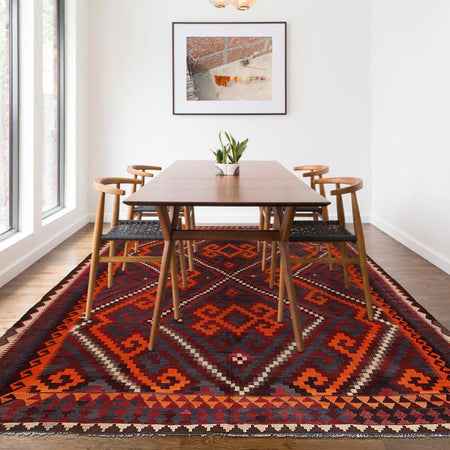 Hand Knotted Multi-Color Kilim 8' 4" x 12' 5" (ft) - No. 7850